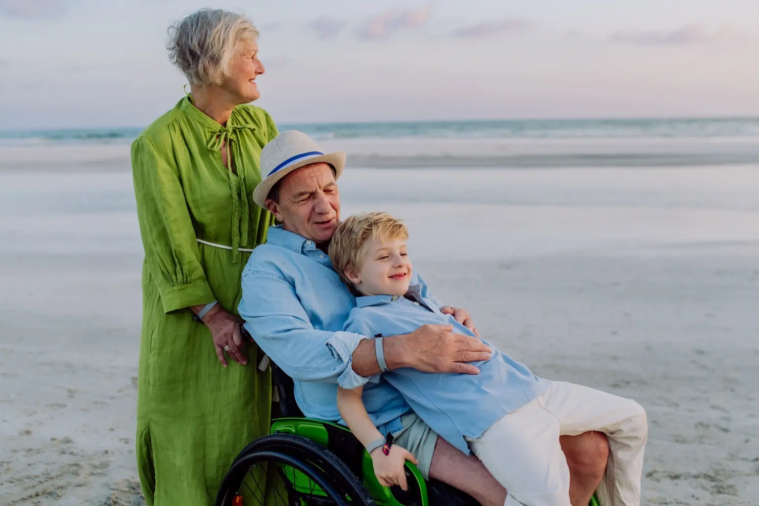 Family at the beach